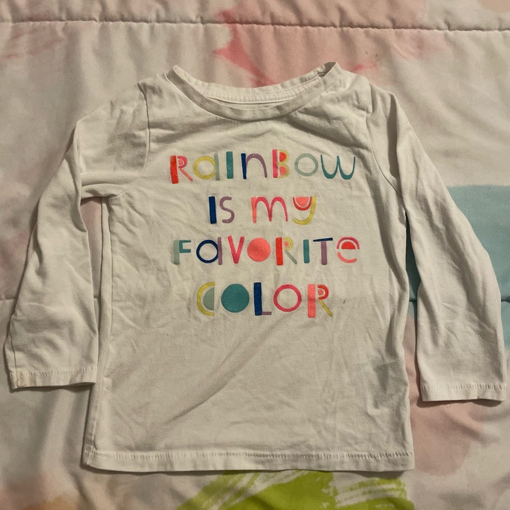Cat & Jack Rainbow is My Favorite Color Long Sleeve Toddler T-shirt - 2T